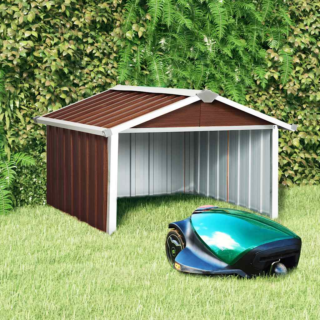 Garden Robot Lawnmower Shed Storage House Patio Garage Galvanized Steel vidaXL - Picture 14 of 36