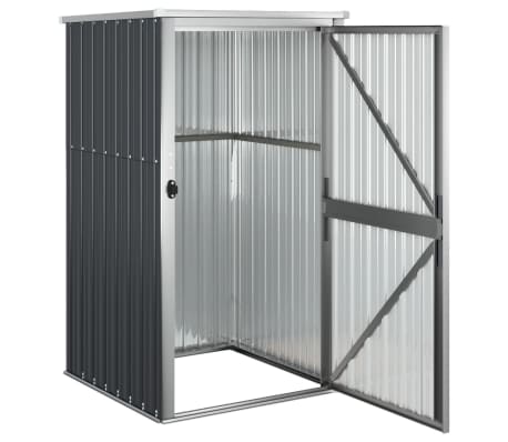 vidaXL Garden Tool Shed Anthracite 88x89x161 cm Galvanised Steel