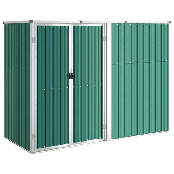 vidaXL aiakuur, roheline, 225x89x161 cm, tsingitud teras