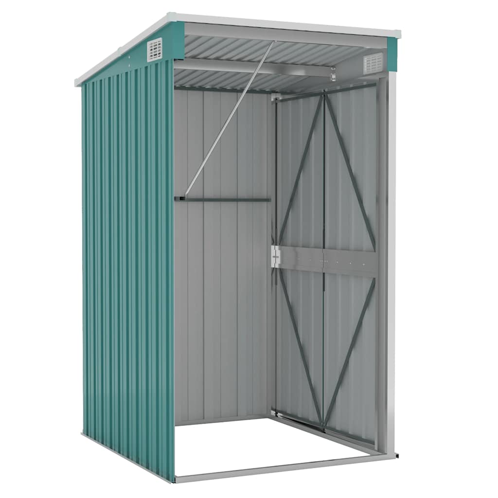 Storage Shed Wall-mounted Garden Shed for Backyard Galvanized Steel vidaXL - Picture 42 of 60