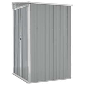 vidaXL seina aiakuur, hall, 118 x 100 x 178 cm, tsingitud teras