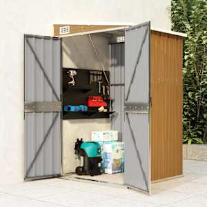 Vrtna lopa rjava 118x100x178 cm pocinkano jeklo