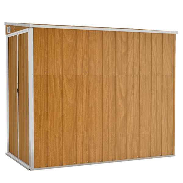 vidaXL seina aiakuur, pruun, 118x194x178 cm, tsingitud teras