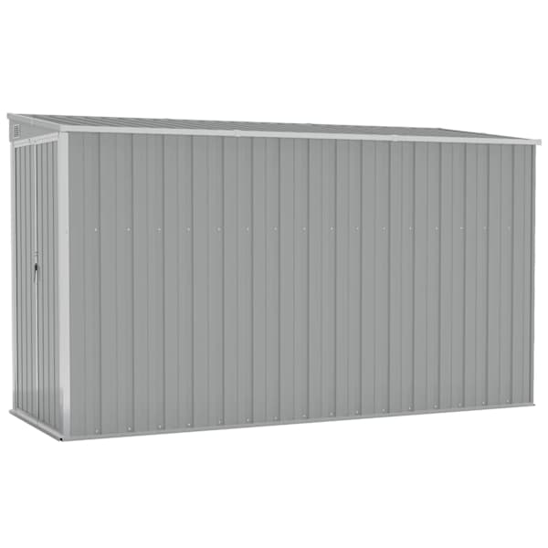 vidaXL seina aiakuur, hall, 118x382x178 cm, tsingitud teras