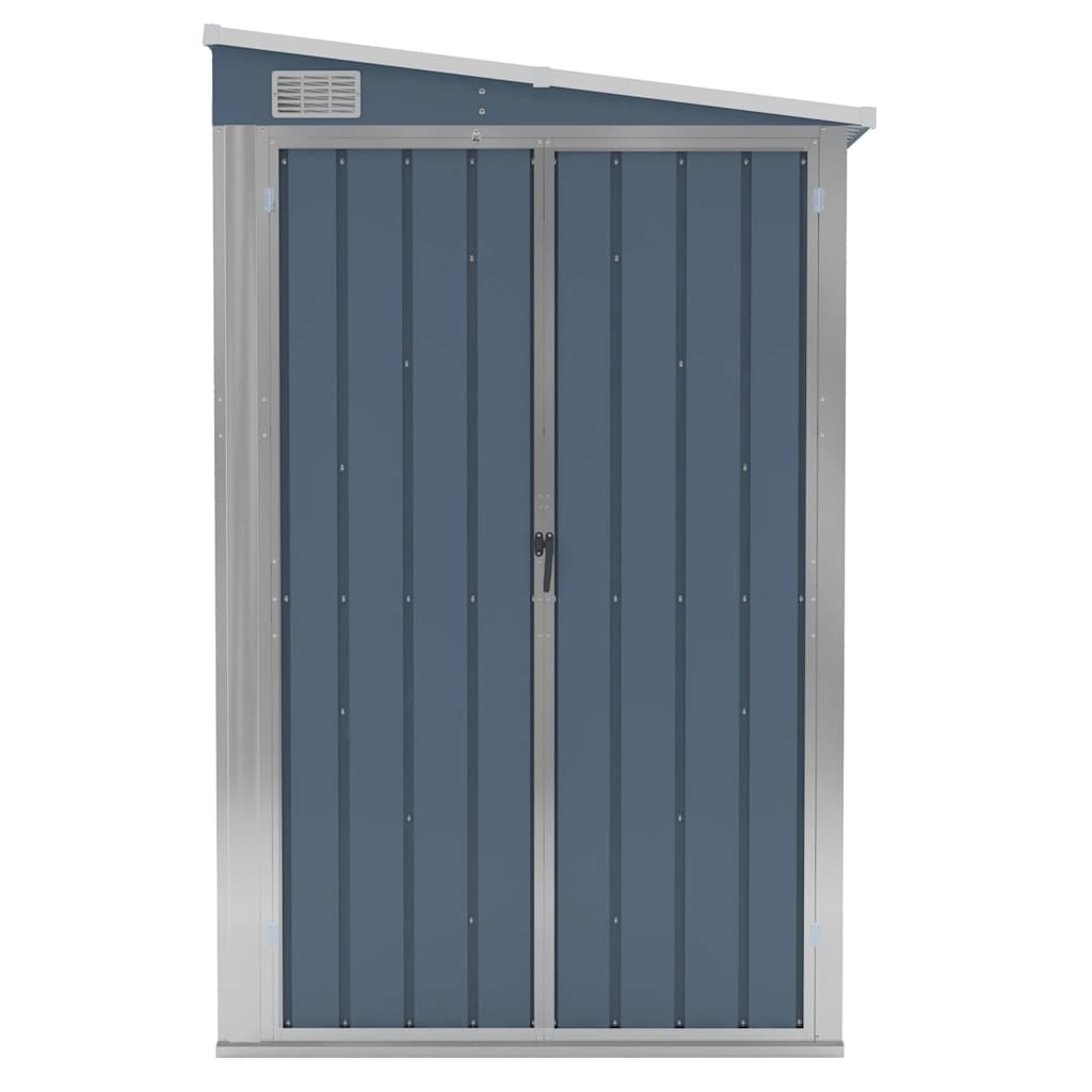 Storage Shed Wall-mounted Garden Shed for Backyard Galvanized Steel vidaXL - Picture 16 of 60