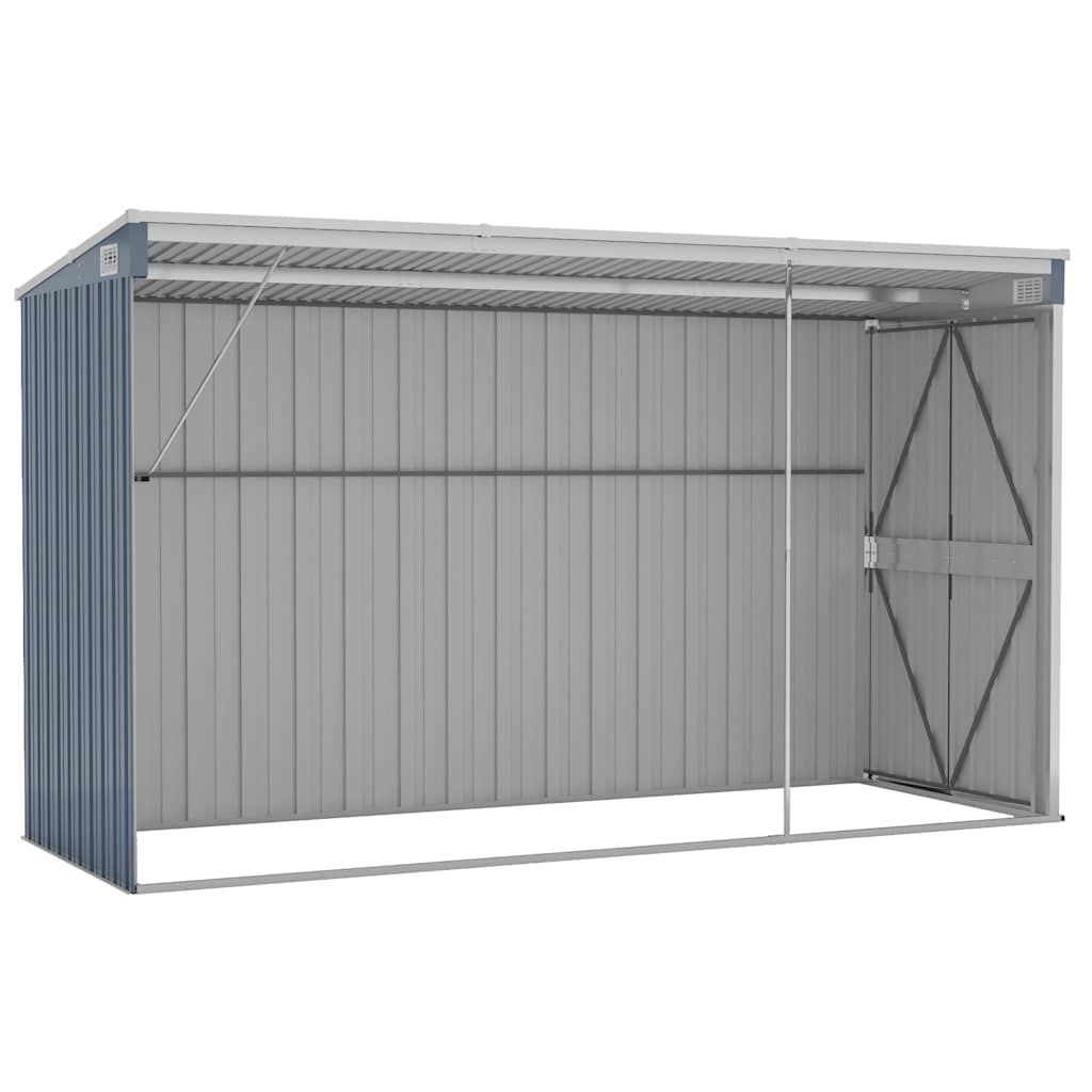 Storage Shed Wall-mounted Garden Shed for Backyard Galvanized Steel vidaXL - Picture 19 of 60