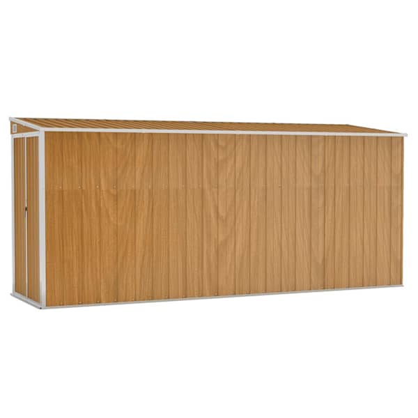 vidaXL seinale kinnitatav aiakuur, pruun, 118 x 382 x 178 cm, tsingitud teras