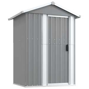 vidaXL aiakuur, hall, 126x97,5x177 cm, tsingitud teras