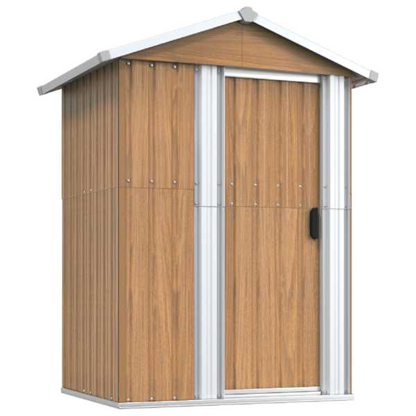 vidaXL aiakuur, pruun, 126 x 97,5 x 177 cm, tsingitud teras