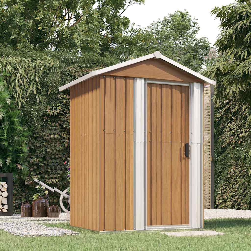 vidaXL Gartenhaus Braun 126x97,5x177 cm Verzinkter Stahl
