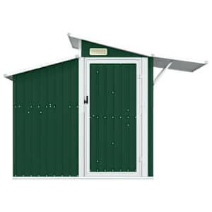 Zahradní kůlna zelená 270 x 130 x 208,5 cm pozinkovaná ocel - obrázek 3