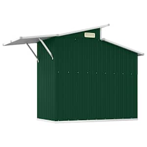 Zahradní kůlna zelená 270 x 130 x 208,5 cm pozinkovaná ocel - obrázek 6