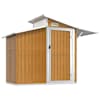 vidaXL aiakuur, pruun, 270 x 130 x 208,5 cm, tsingitud teras