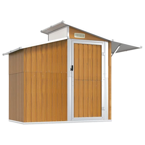 vidaXL aiakuur, pruun, 270 x 130 x 208,5 cm, tsingitud teras