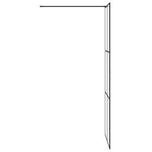 Zástěna do průchozí sprchy čiré ESG sklo 80 x 195 cm černá - obrázek 5
