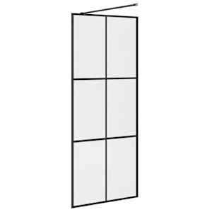 Zástěna do průchozí sprchy čiré ESG sklo 80 x 195 cm černá - obrázek 6
