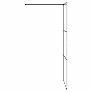 Zástěna do průchozí sprchy čiré ESG sklo 90 x 195 cm černá - obrázek 5