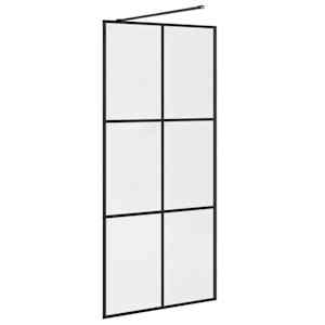 Zástěna do průchozí sprchy čiré ESG sklo 90 x 195 cm černá - obrázek 6