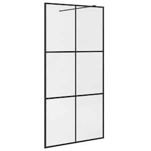 Zástěna do průchozí sprchy čiré ESG sklo 100 x 195 cm černá - obrázek 2