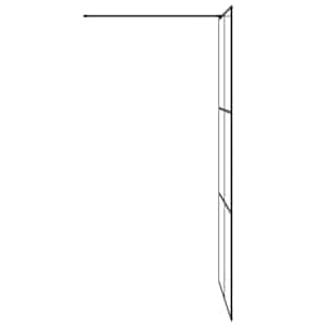 Zástěna do průchozí sprchy čiré ESG sklo 100 x 195 cm černá - obrázek 5