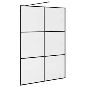 Zástěna do průchozí sprchy čiré ESG sklo 140 x 195 cm černá - obrázek 6