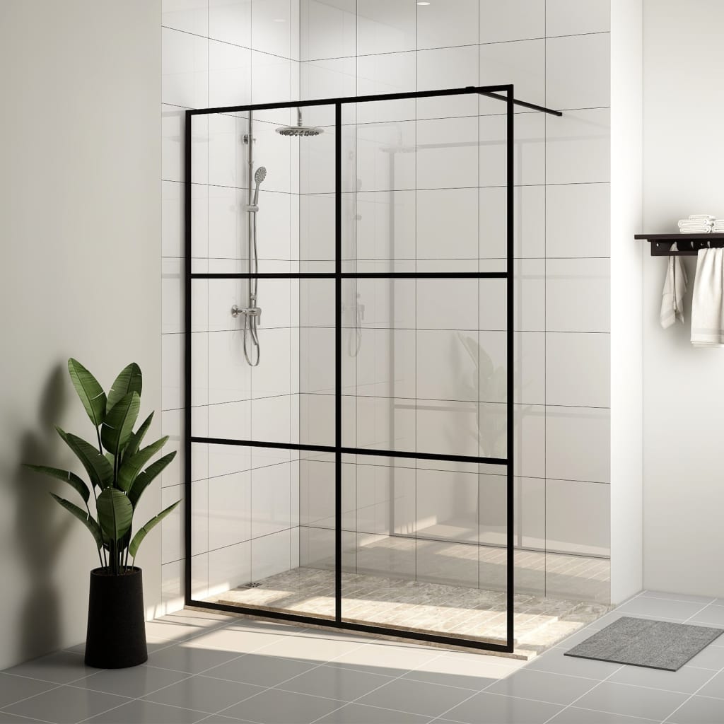 vidaXL Duschwand für Begehbare Dusche mit Klarem ESG-Glas 140x195 cm