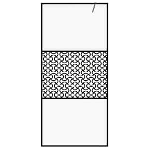 Zástěna do průchozí sprchy čiré ESG sklo 80 x 195 cm černá - obrázek 3