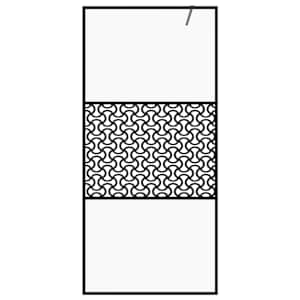 Zástěna do průchozí sprchy čiré ESG sklo 100 x 195 cm černá - obrázek 3