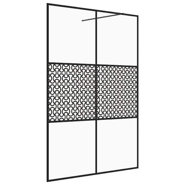 vidaXL du&scaron;inurga sein, l&auml;bipaistev ESG-klaas, 140x195 cm, must