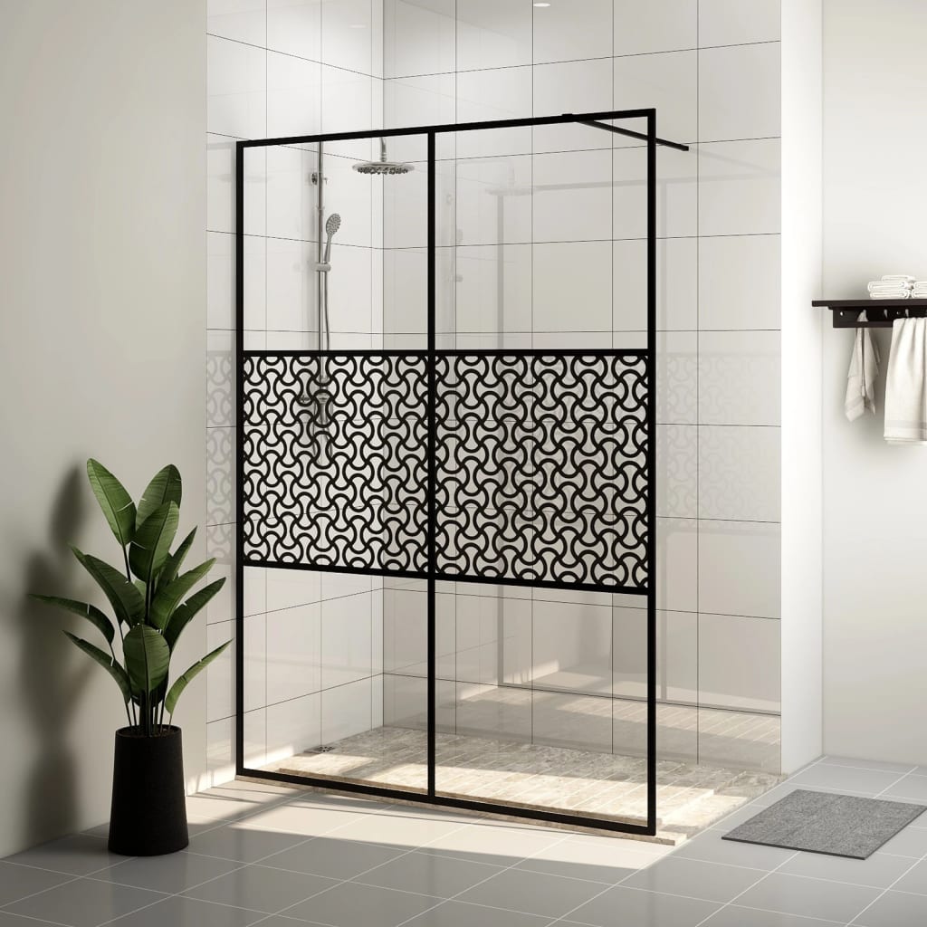 vidaXL Duschwand für Begehbare Dusche mit Klarem ESG-Glas 140x195 cm