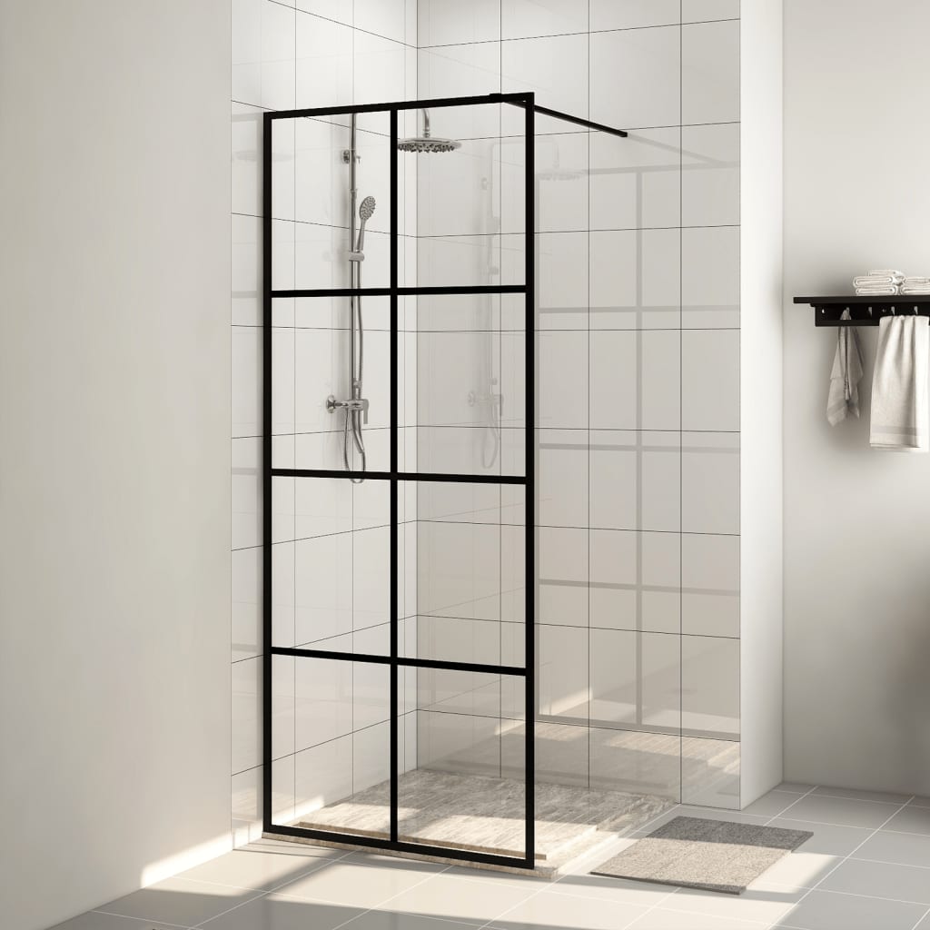 vidaXL Duschwand für Begehbare Dusche mit Klarem ESG Glas 80x195 cm