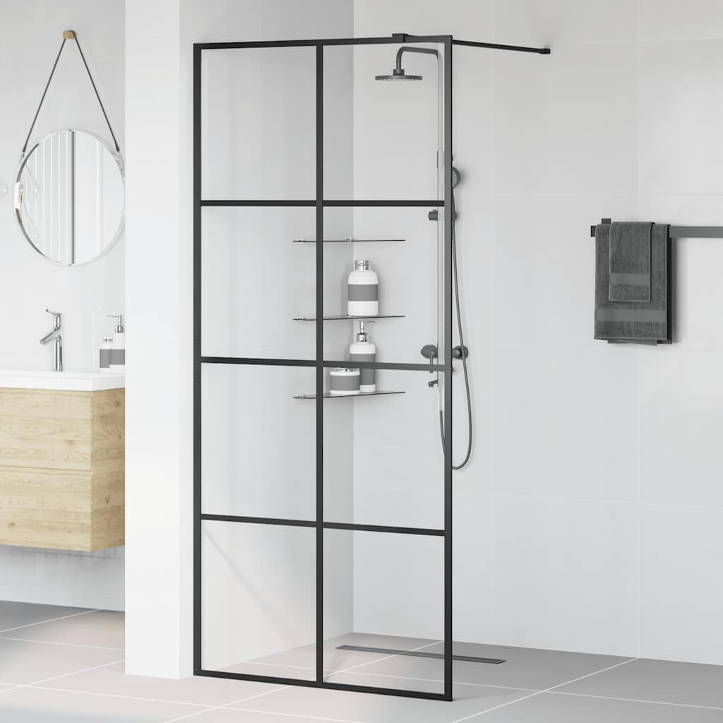 Thumbnail - vidaXL Duschwand für Begehbare Dusche mit Klarem ESG Glas 90x195 cm