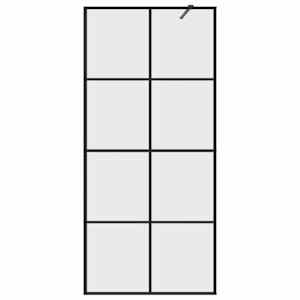 Zástěna do průchozí sprchy čiré ESG sklo 90 x 195 cm černá - obrázek 4