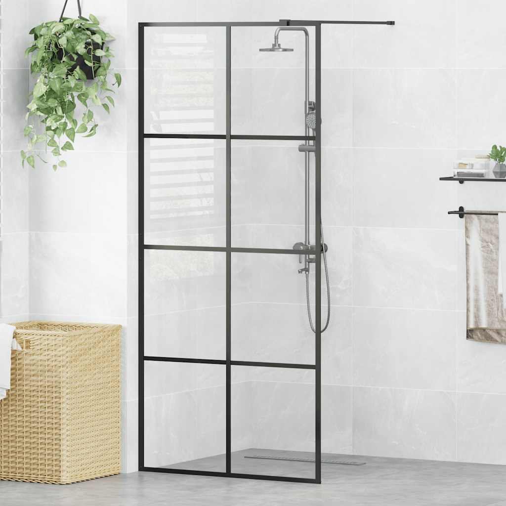 vidaXL Duschwand für Begehbare Dusche mit Klarem ESG Glas 90x195 cm