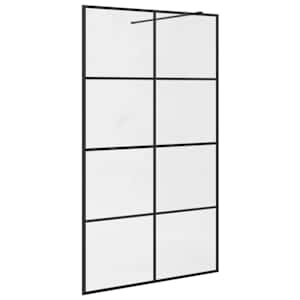 Zástěna do průchozí sprchy čiré ESG sklo 115 x 195 cm černá - obrázek 2