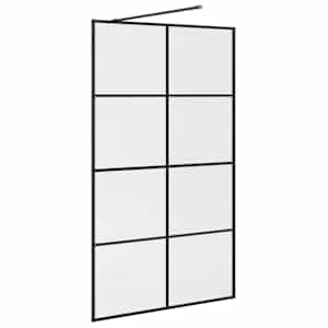 Zástěna do průchozí sprchy čiré ESG sklo 115 x 195 cm černá - obrázek 6