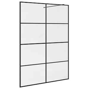 Zástěna do průchozí sprchy čiré ESG sklo 140 x 195 cm černá - obrázek 2