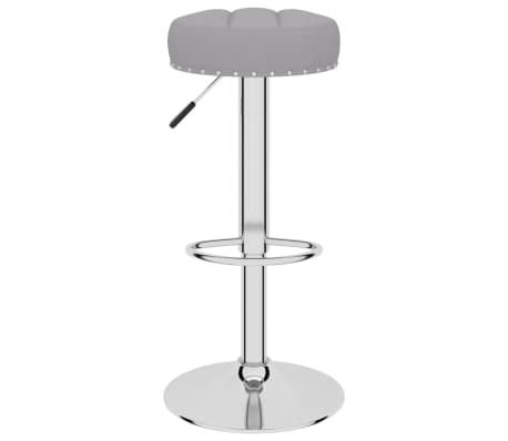 vidaXL Baro taburetė, pilkos spalvos, audinys