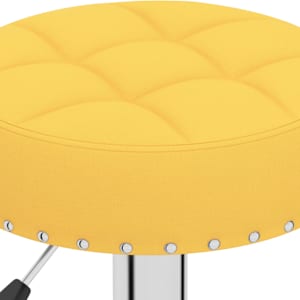 Barové židle 2 ks hořčicově žluté textil - obrázek 7