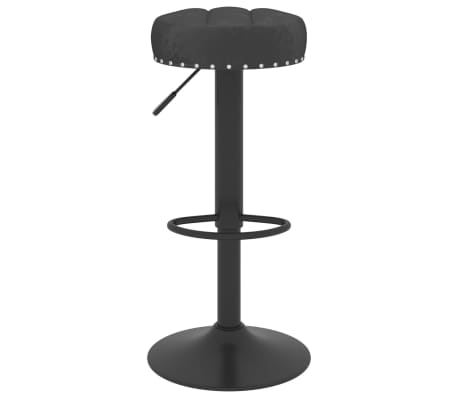 vidaXL Baro taburetė, juodos spalvos, aksomas
