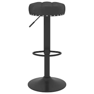 vidaXL Baro taburetė, juodos spalvos, aksomas