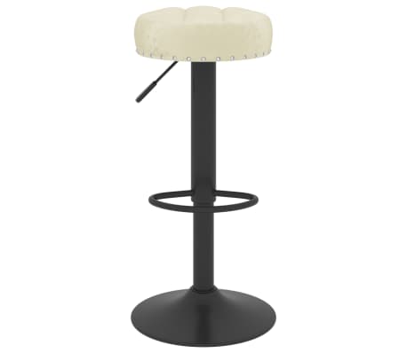 vidaXL Baro taburetė, kreminės spalvos, aksomas