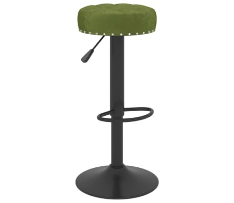 vidaXL Barst&oacute;lar 2 stk. Lj&oacute;sgr&aelig;nt Flauel