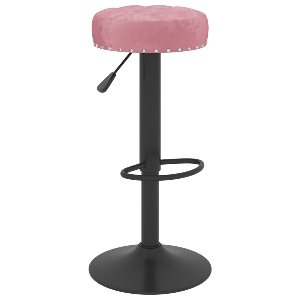 

vidaXL Barkrukken 2 st fluweel roze