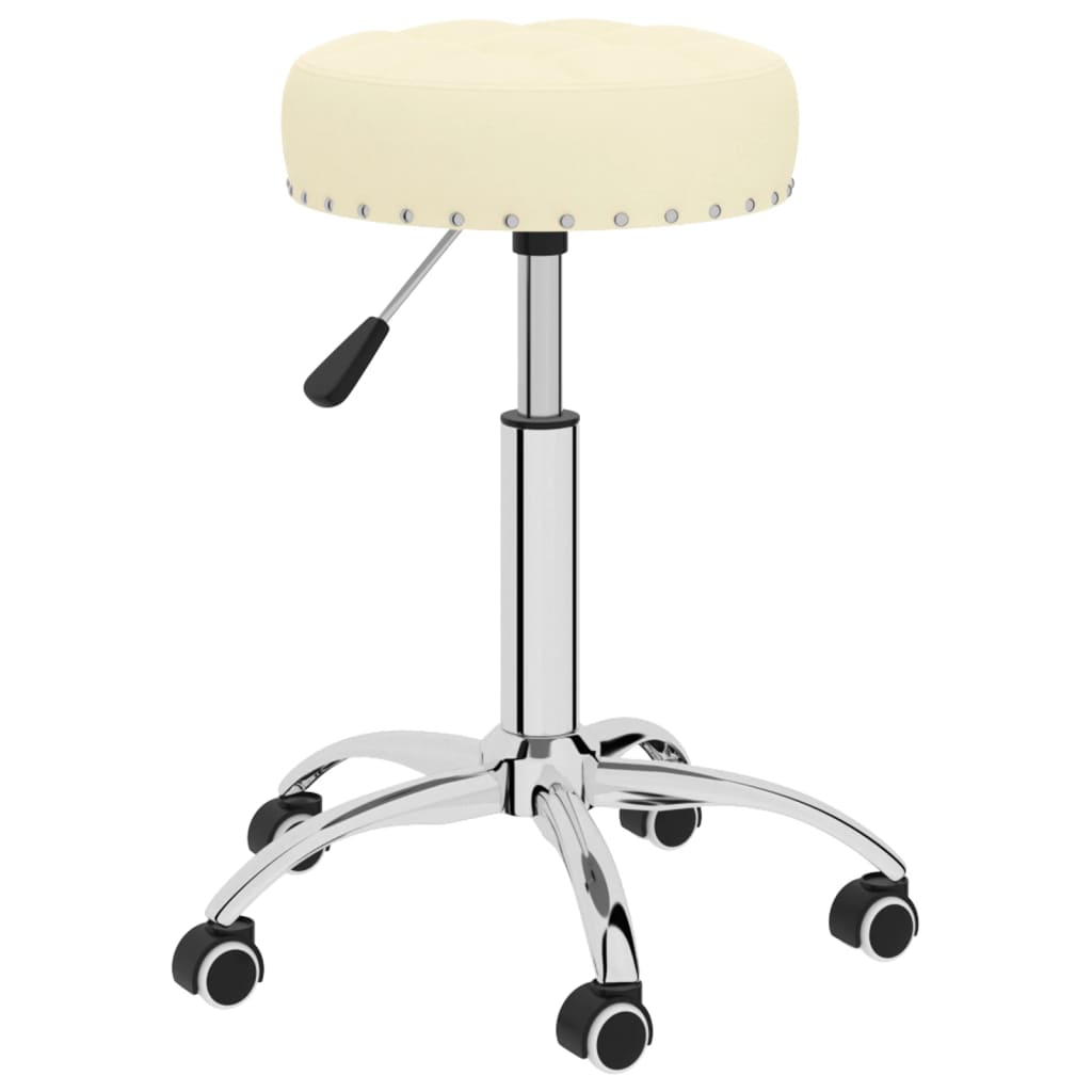 

vidaXL Eetkamerstoelen 2 st draaibaar stof crèmekleurig