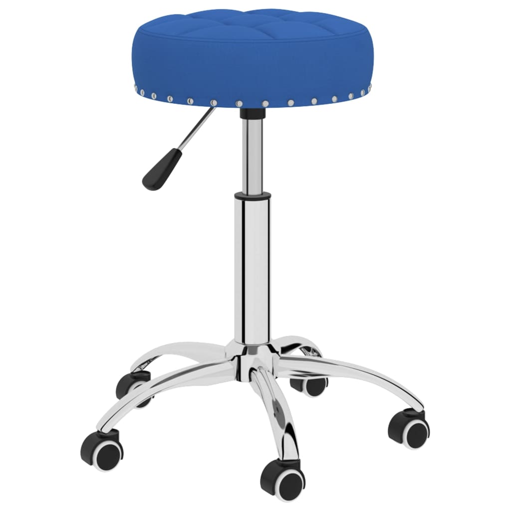 

vidaXL Eetkamerstoelen 2 st draaibaar stof blauw