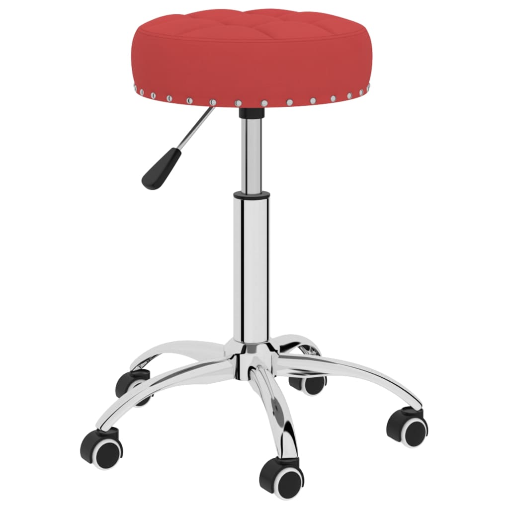 

vidaXL Eetkamerstoelen 2 st draaibaar stof wijnrood