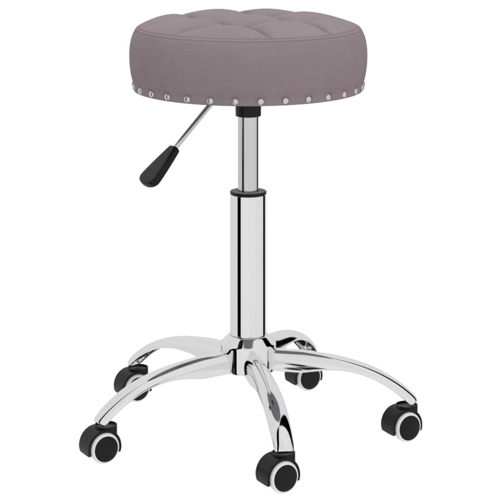 

vidaXL Eetkamerstoelen 2 st draaibaar stof taupe