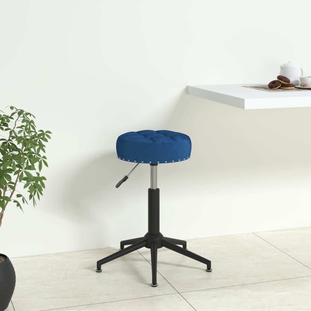 Petrashop  Otočná kancelářská židle modrá samet