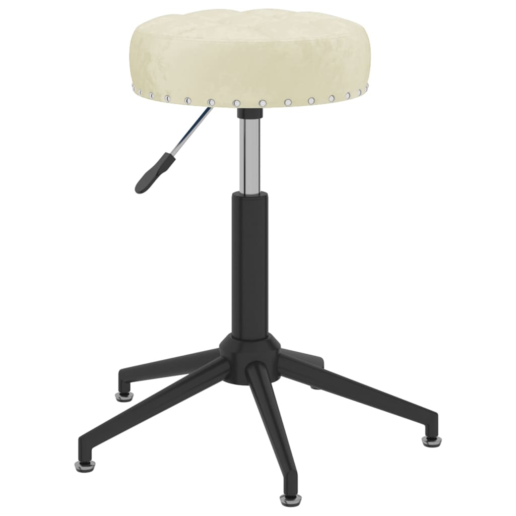 

vidaXL Eetkamerstoelen 2 st draaibaar fluweel crèmekleurig
